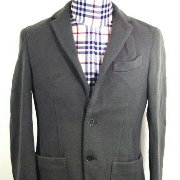 GRAN SASSO Gray Wool Country Club Jacket 50 M
